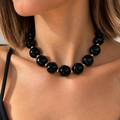 Collier perle Noir