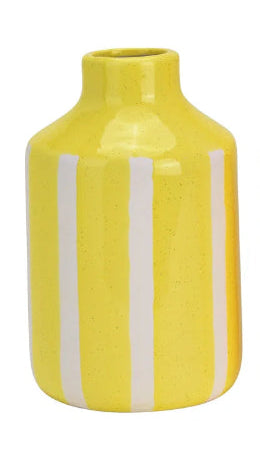 Vase rayé jaune