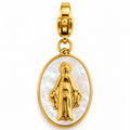 Pendentif Vierge blanc