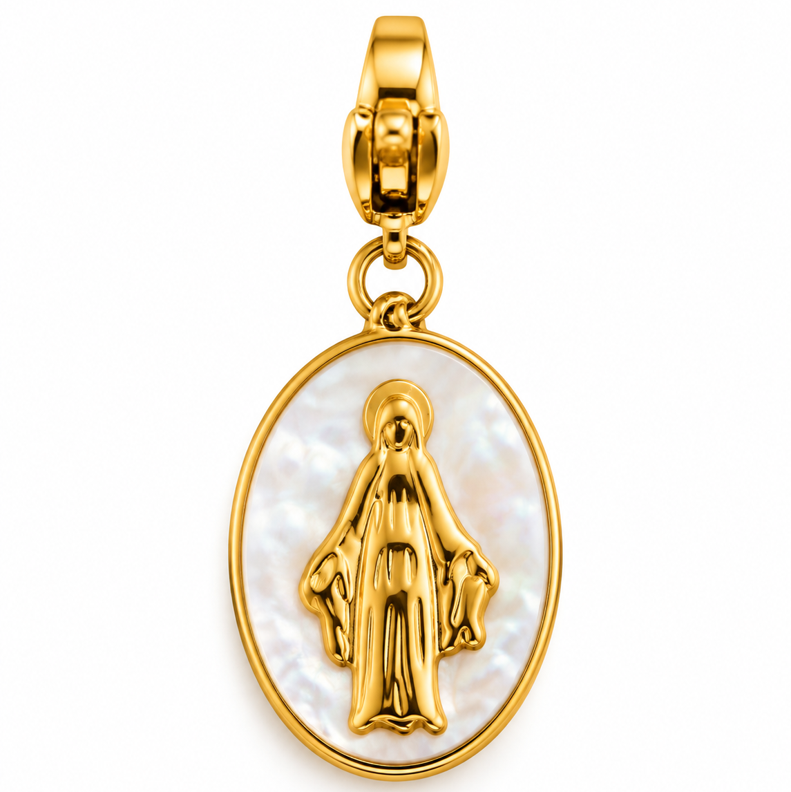 Pendentif Vierge blanc