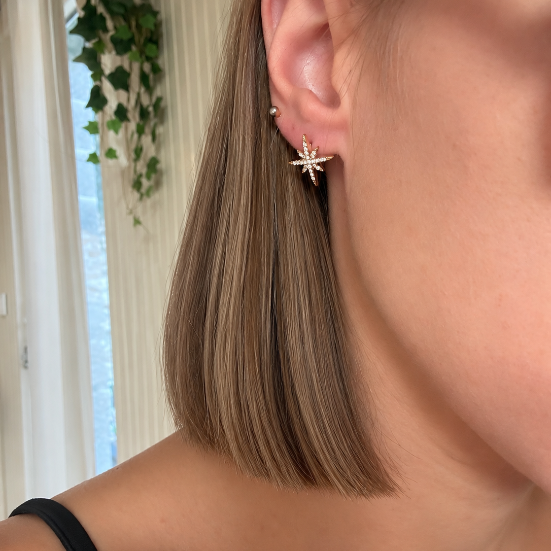 Boucle d'oreille Stella doré