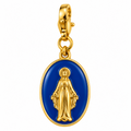 Pendentif Vierge Bleu
