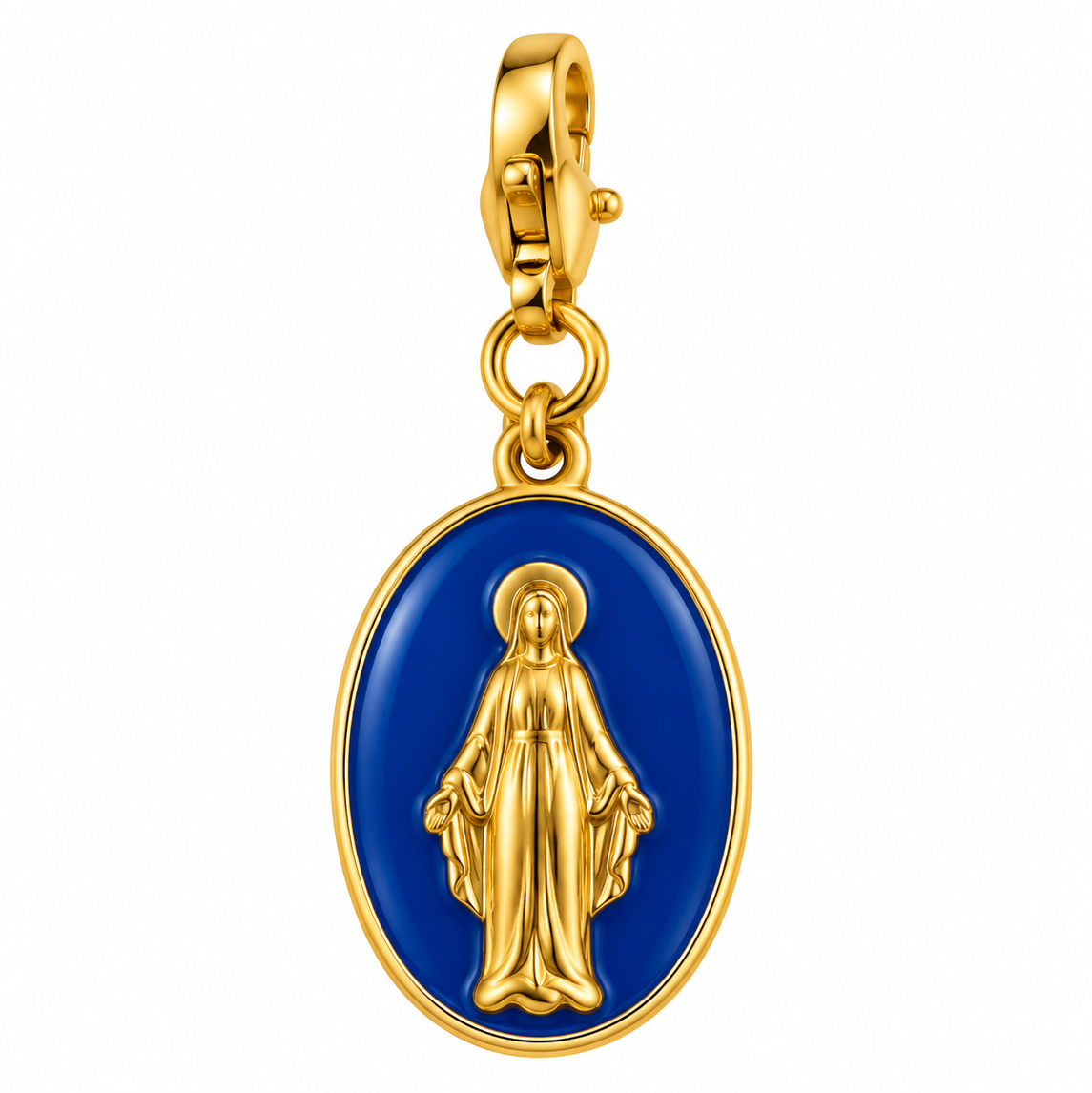 Pendentif Vierge Bleu