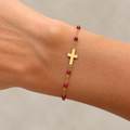 Bracelet croix rouge