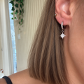 Boucle d'oreille anneau Stella argenté