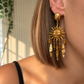 Boucle d'oreille Soleil doré