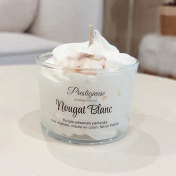 Bougie Nougat blanc