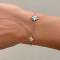 Bracelet etoile argenté