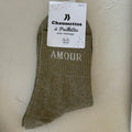 Chaussettes à paillettes Amour