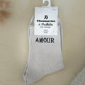 Chaussettes à paillettes Amour