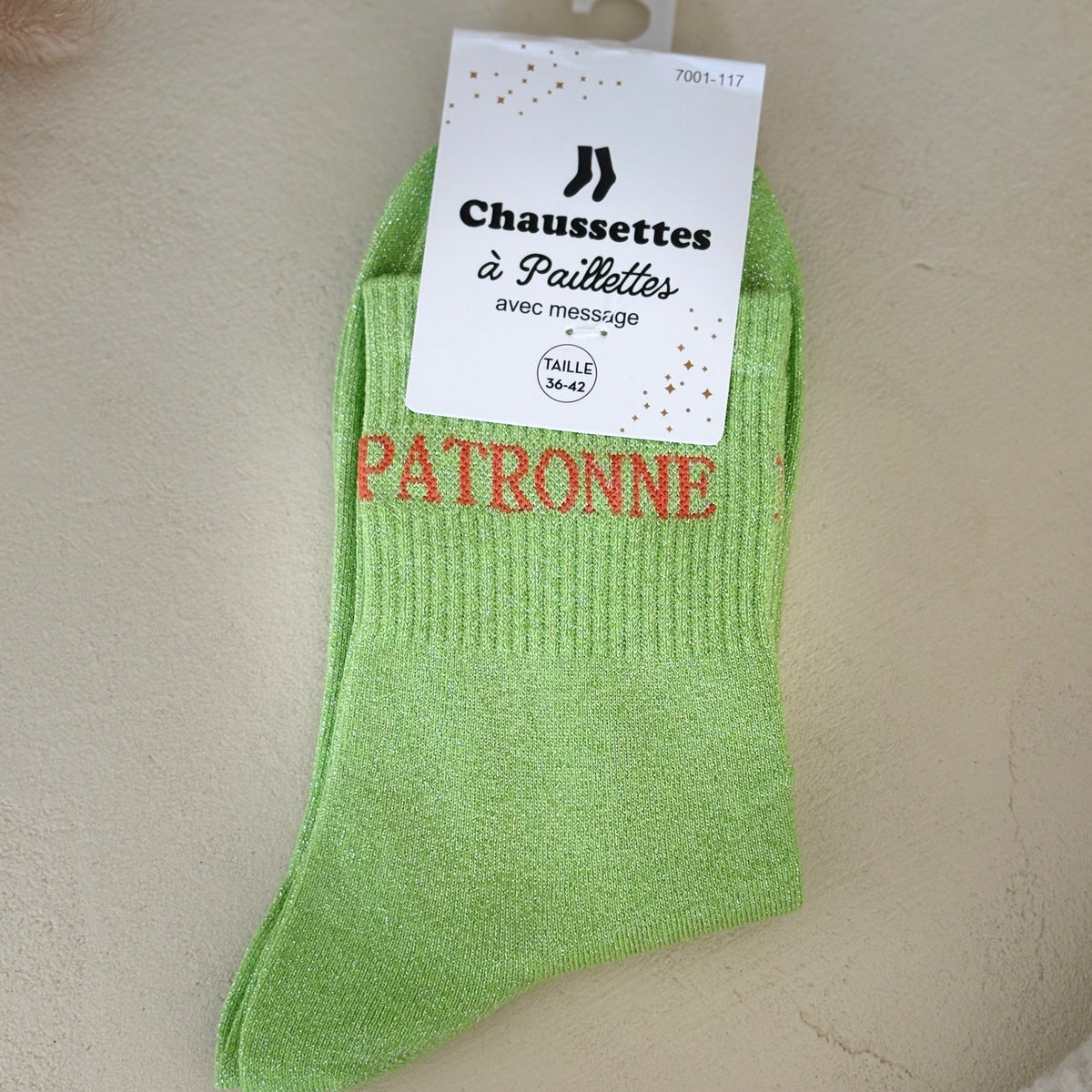Chaussettes à paillettes Patronne