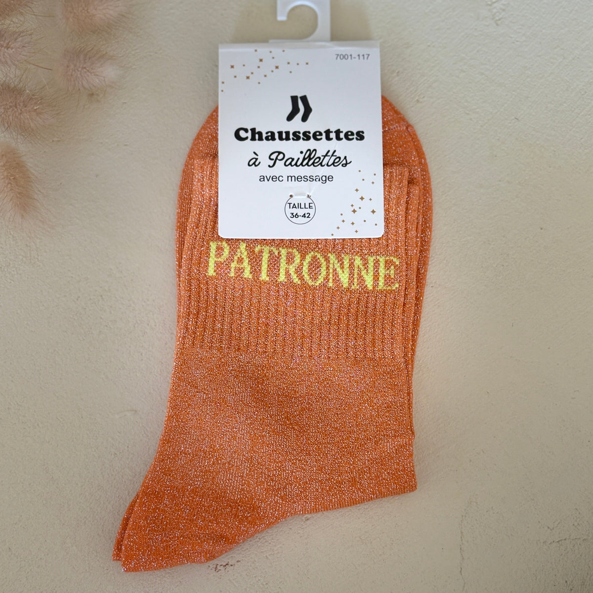 Chaussettes à paillettes Patronne