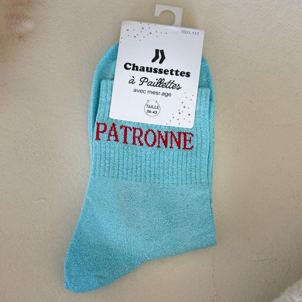 Chaussettes à paillettes Patronne