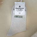 Chaussettes à paillettes Amour