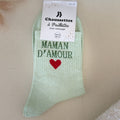 Chaussettes à paillettes Maman d'amour