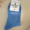 Chaussettes à paillettes Amour