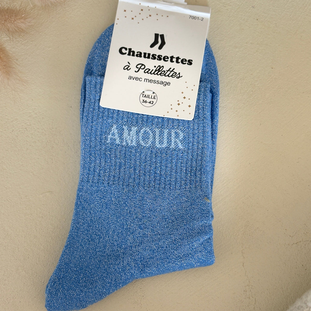 Chaussettes à paillettes Amour