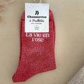Chaussettes à paillettes La vie en rose