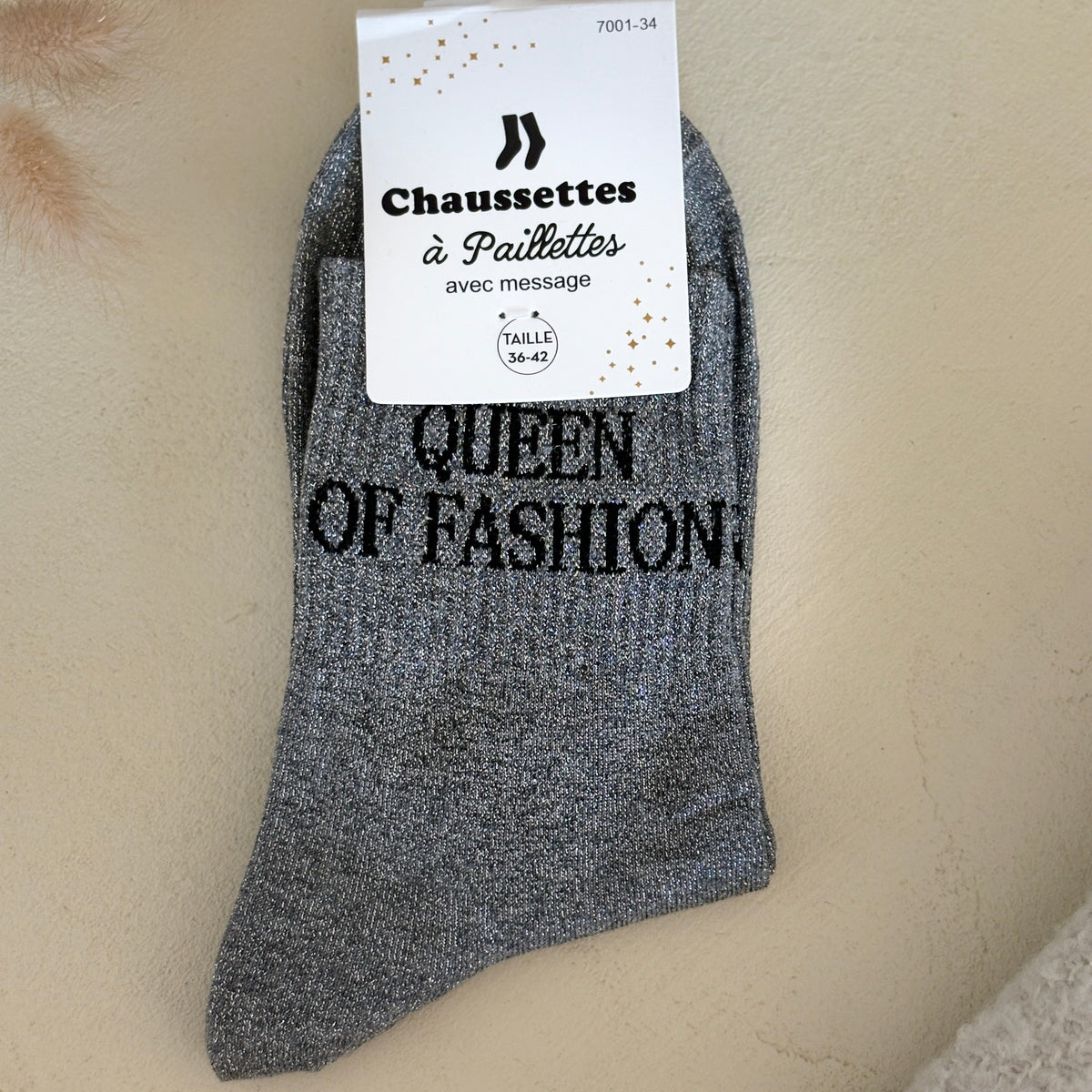 Chaussettes à paillettes queen of fashion