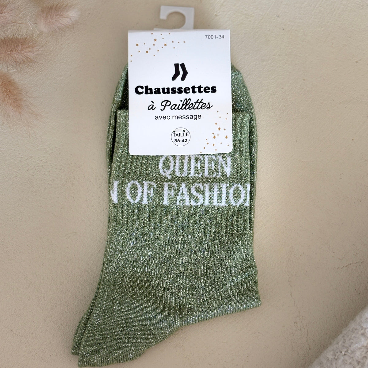 Chaussettes à paillettes Queen of fashion