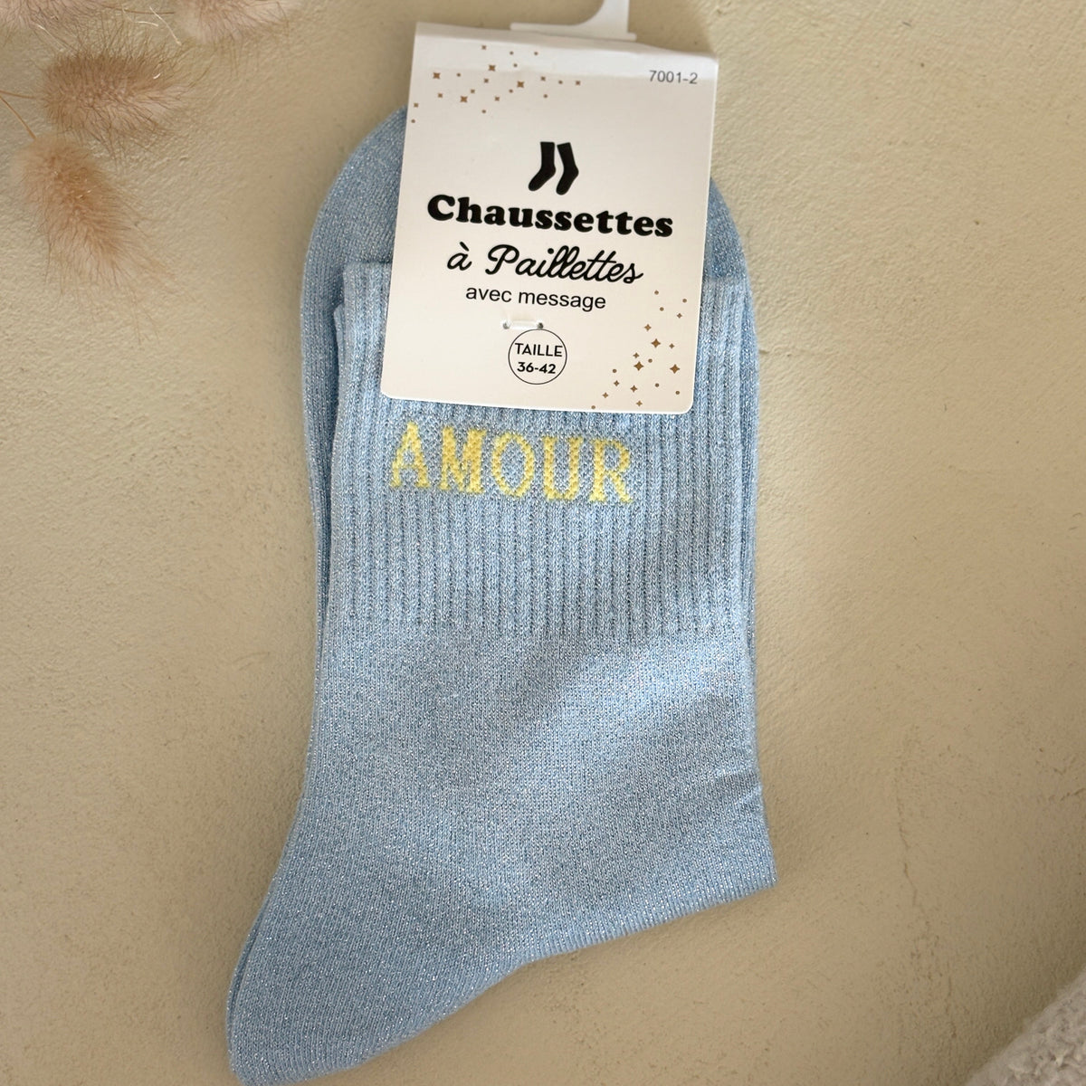 Chaussettes à paillettes Amour