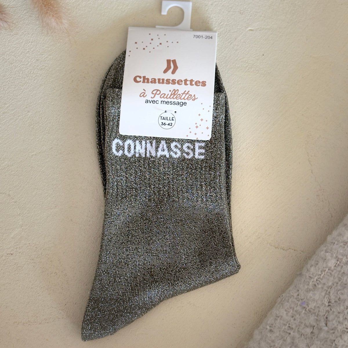 Chaussettes à paillettes Connasse