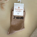 Chaussettes à paillettes J'adore
