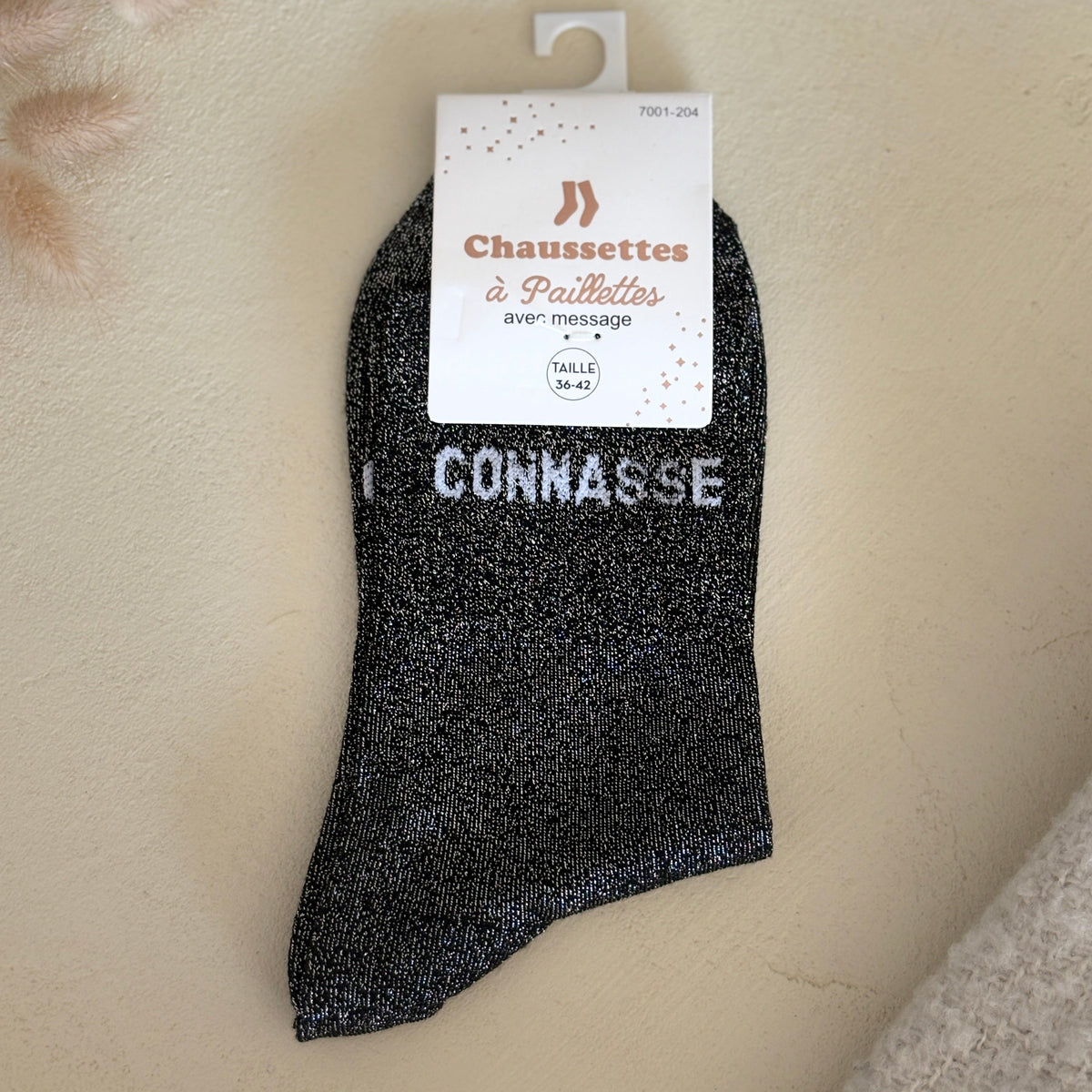 Chaussettes à paillettes Connasse