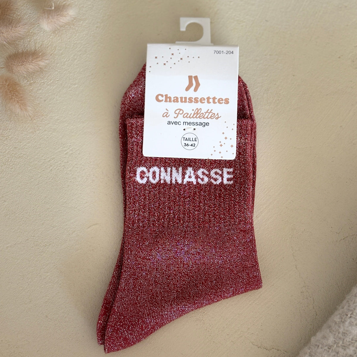 Chaussettes à paillettes Connasse
