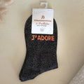 Chaussettes à paillettes J'adore