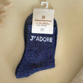 Chaussettes à paillettes J'adore