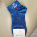 Chaussettes basse à paillettes Joli coeur