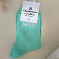 Chaussettes à paillettes Amour